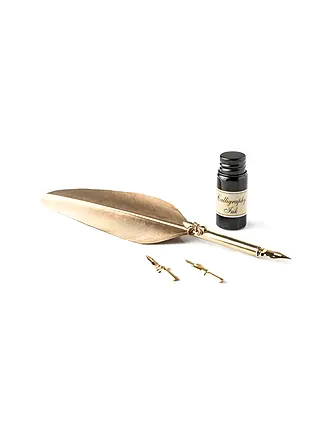 DALLAITI | Set d'écriture avec grand stylo plume doré Or |